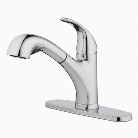 Oakbrook Collection OakBrook Pacifica One Handle Brushed Nickel Pull-Out Kitchen Faucet 67737-1104